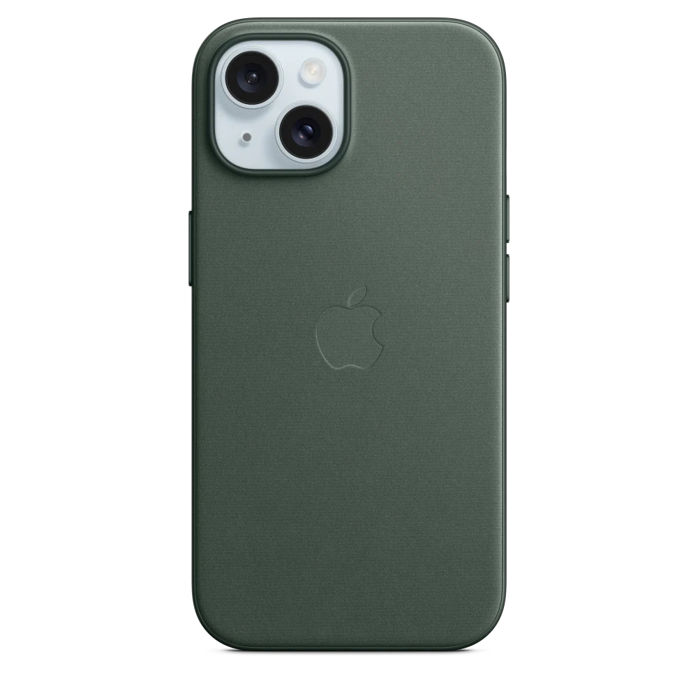 iPhone 15 FineWoven Case with MagSafe — Evergreen