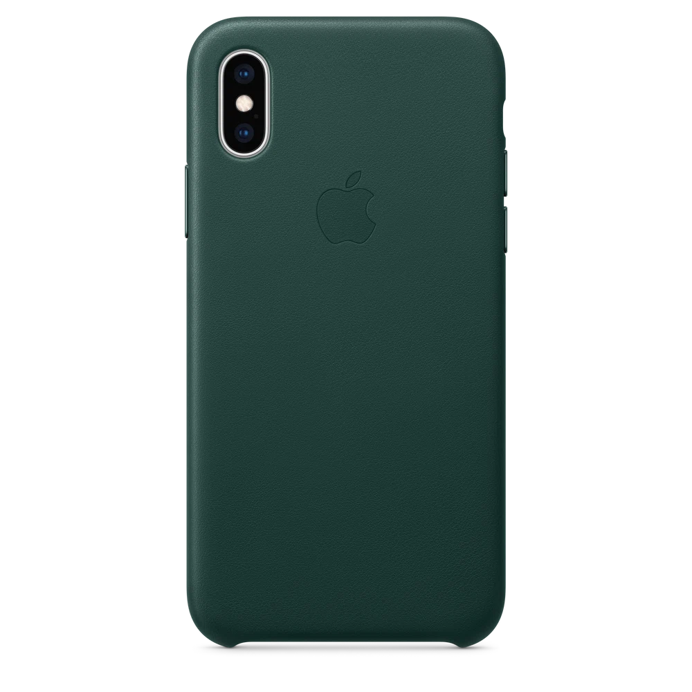 iPhone XS Leather Case — Forest Green