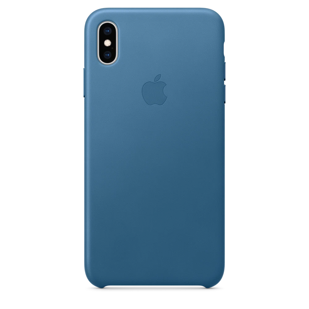 iPhone XS Max Leather Case — Cape Cod Blue