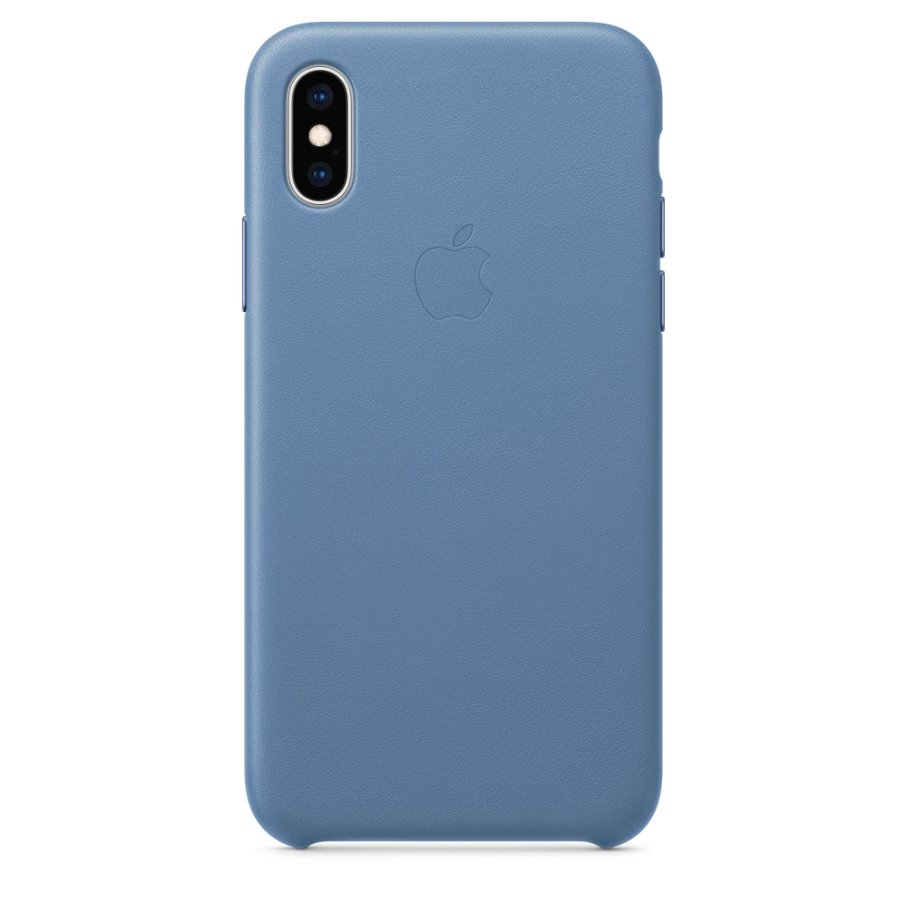 iPhone XS Leather Case — Cornflower