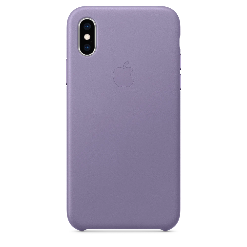 iPhone XS Leather Case — Lilac
