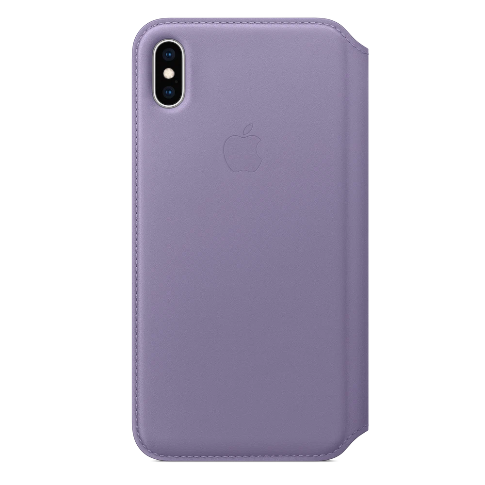 iPhone XS Max Leather Folio — Lilac