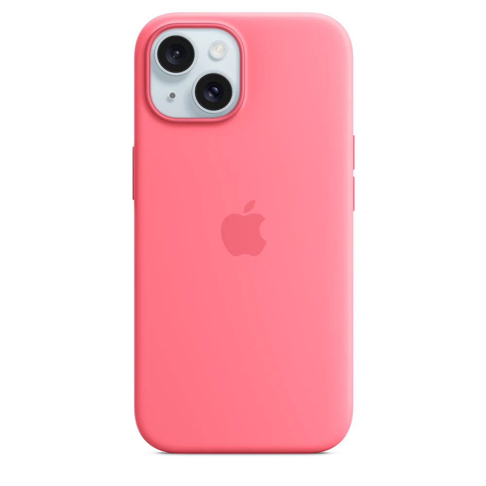 iPhone 15 Silicone Case with MagSafe — Pink