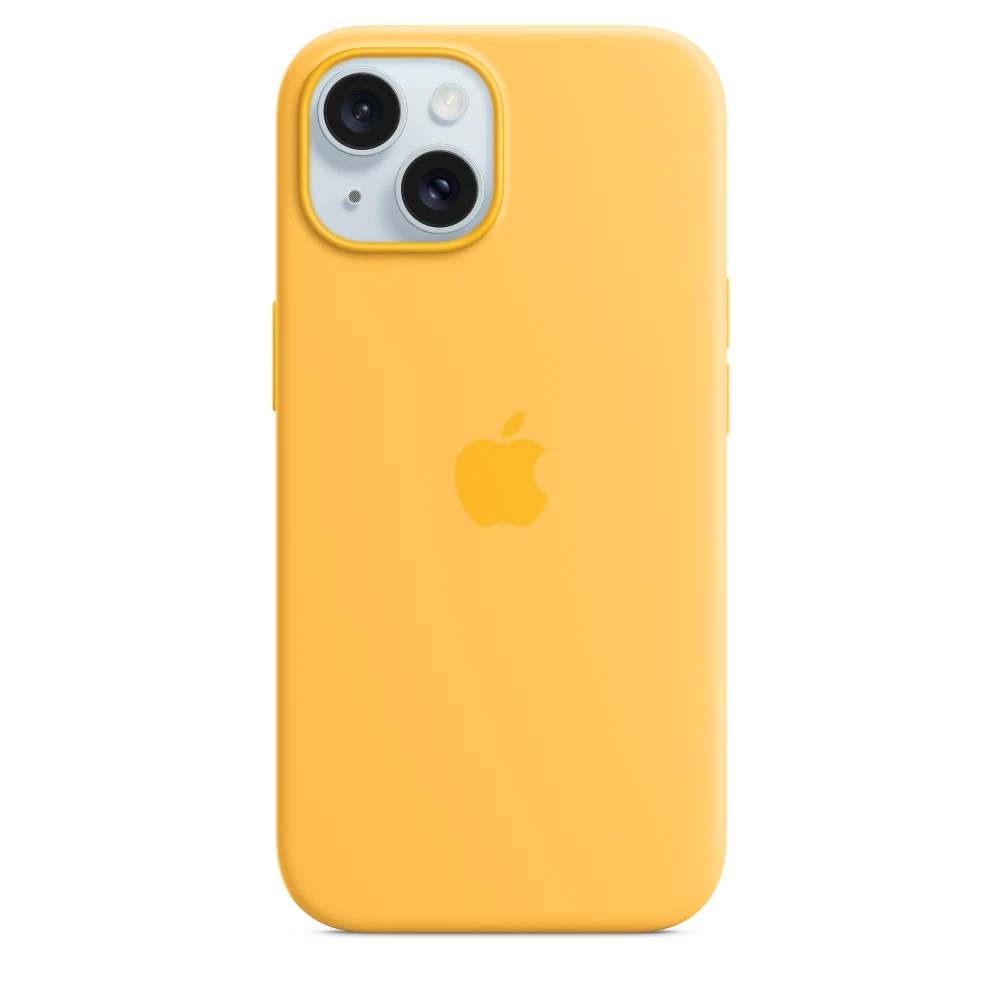 iPhone 15 Silicone Case with MagSafe — Sunshine