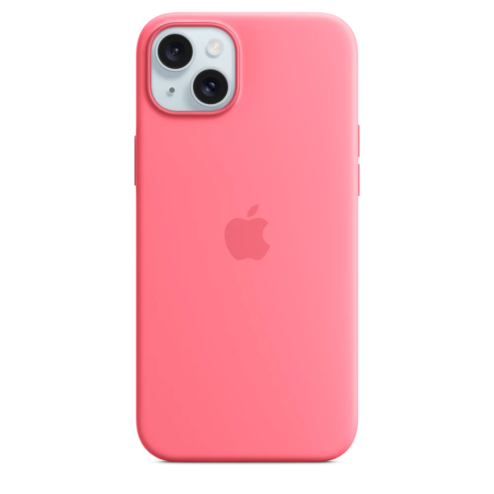 iPhone 15 Plus Silicone Case with MagSafe — Pink