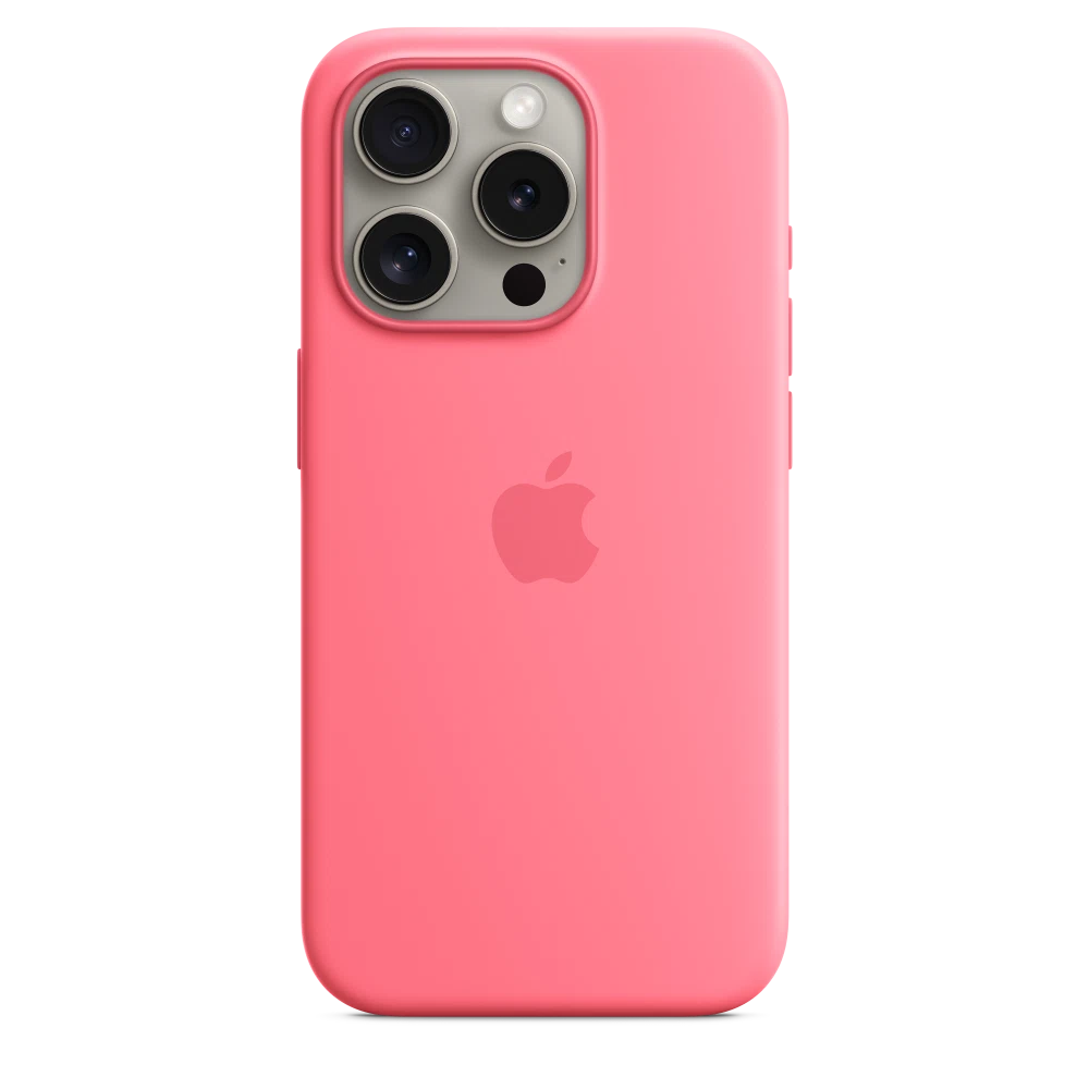 iPhone 15 Pro Silicone Case with MagSafe — Pink
