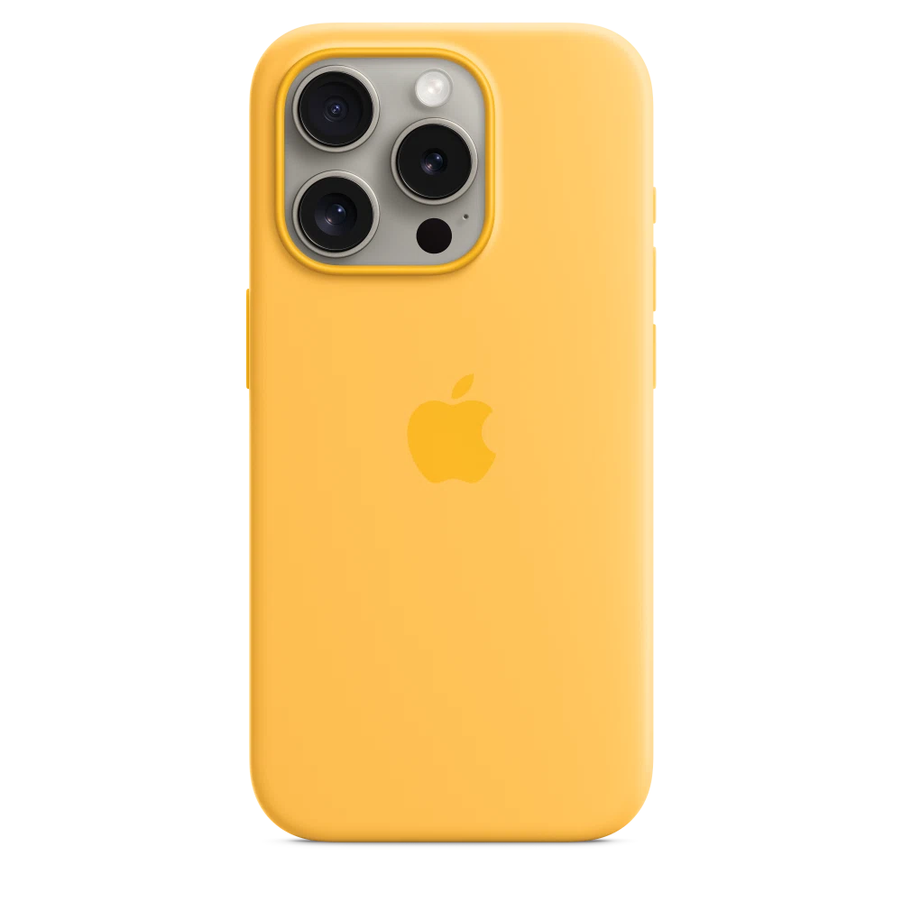 iPhone 15 Pro Silicone Case with MagSafe — Sunshine