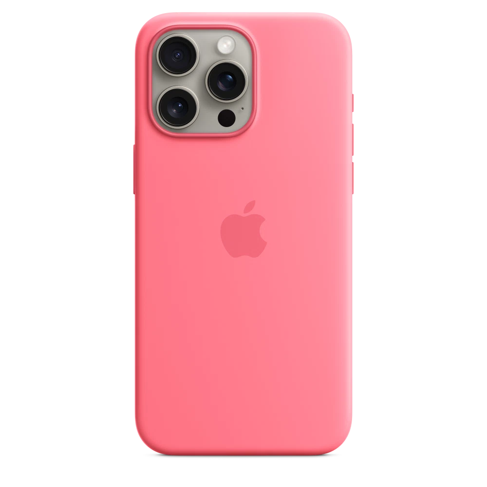 iPhone 15 Pro Max Silicone Case with MagSafe — Pink