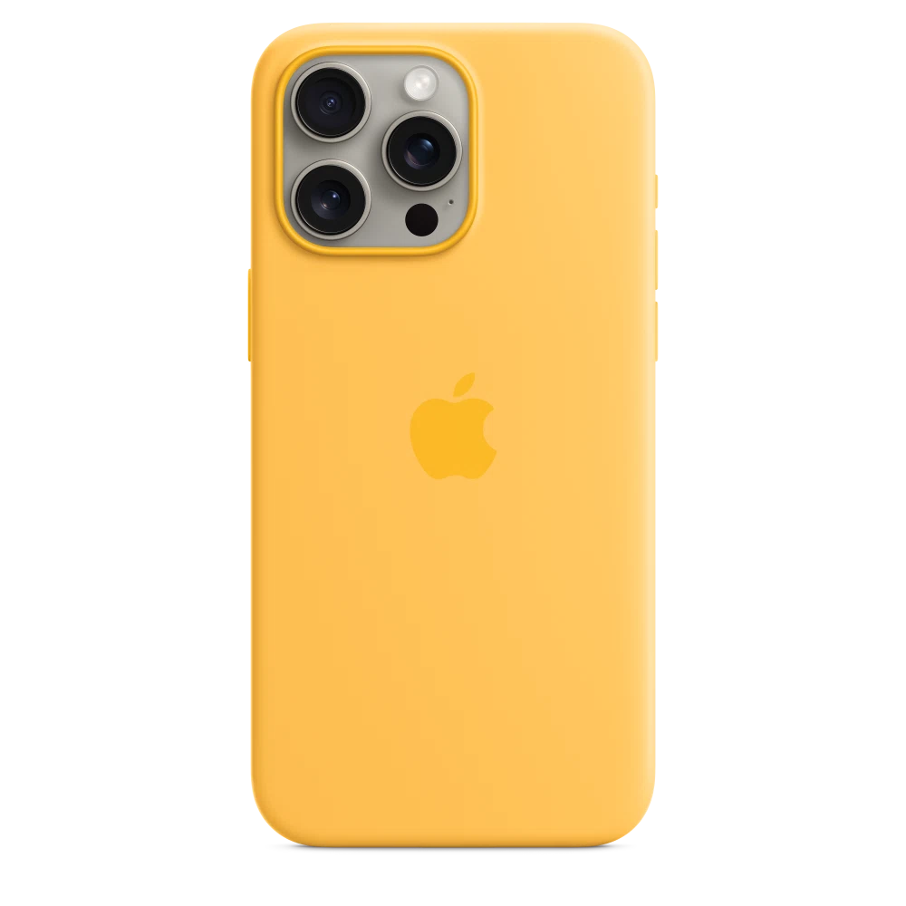 iPhone 15 Pro Max Silicone Case with MagSafe — Sunshine