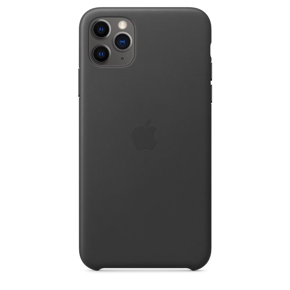 iPhone 11 Pro Max Leather Case — Black