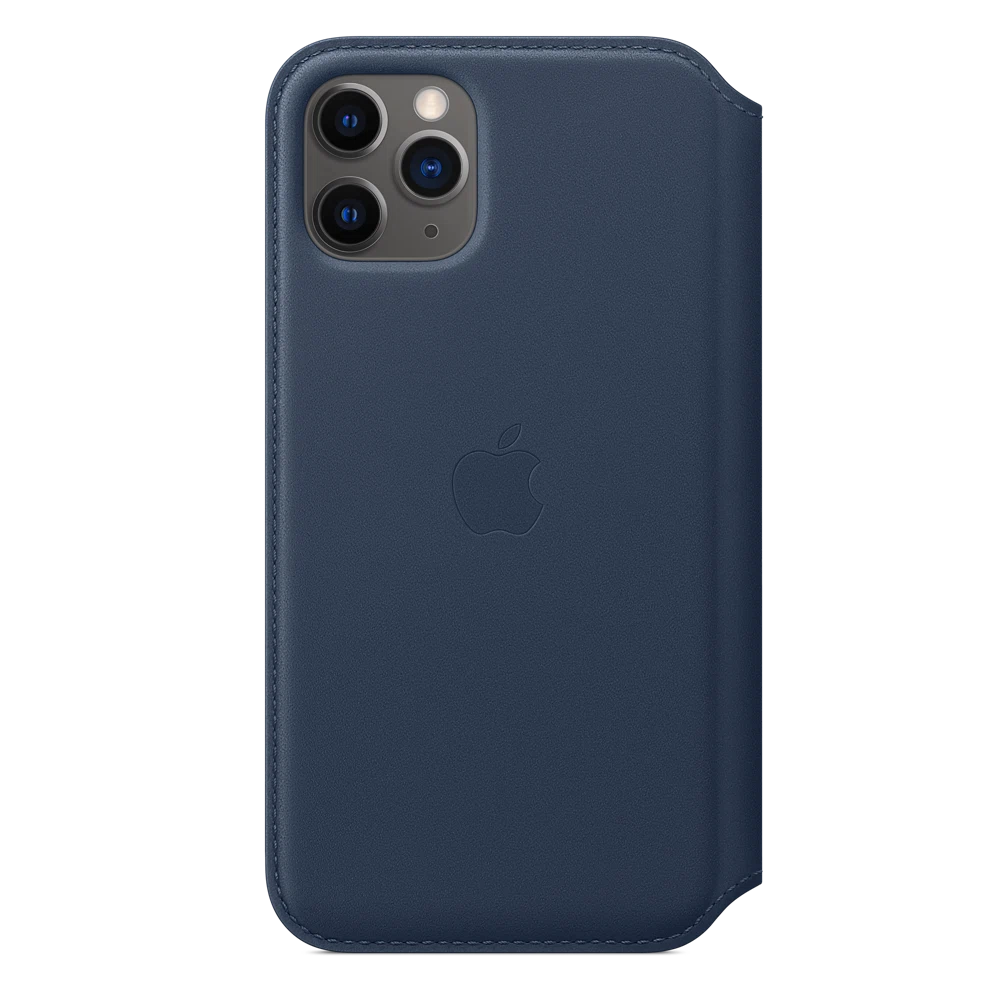 iPhone 11 Pro Leather Folio — Deep Sea Blue