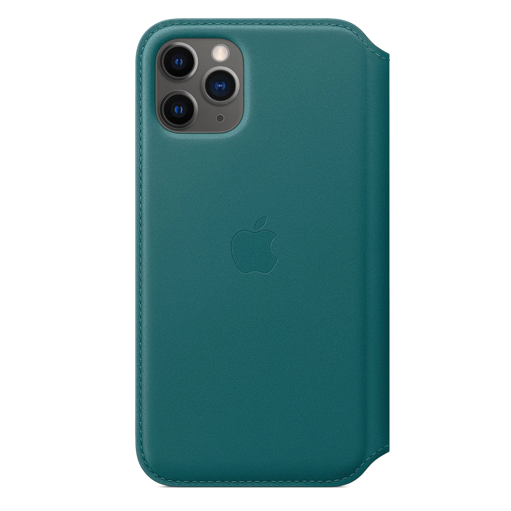 iPhone 11 Pro Leather Folio — Peacock