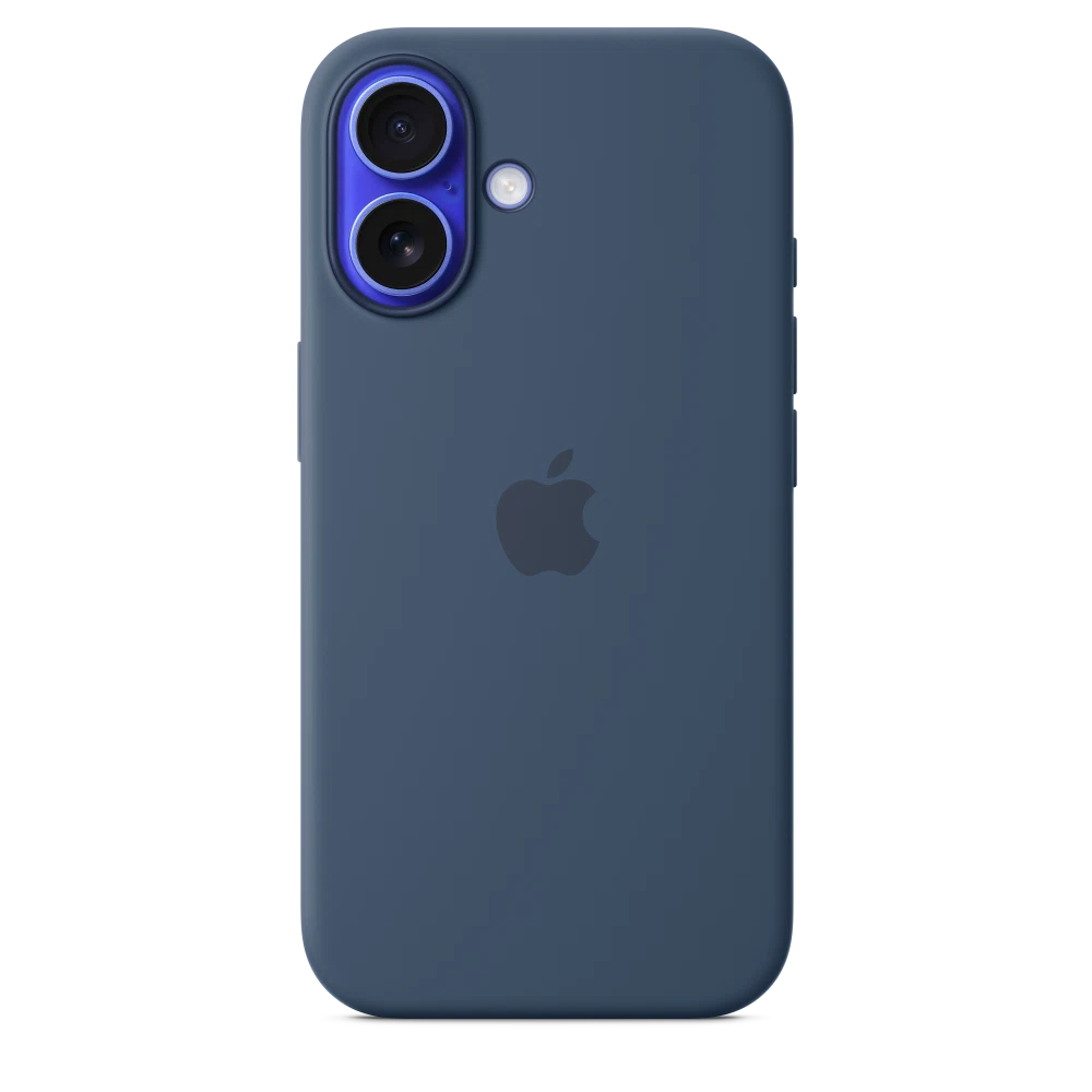 iPhone 16 Silicone Case with MagSafe — Denim
