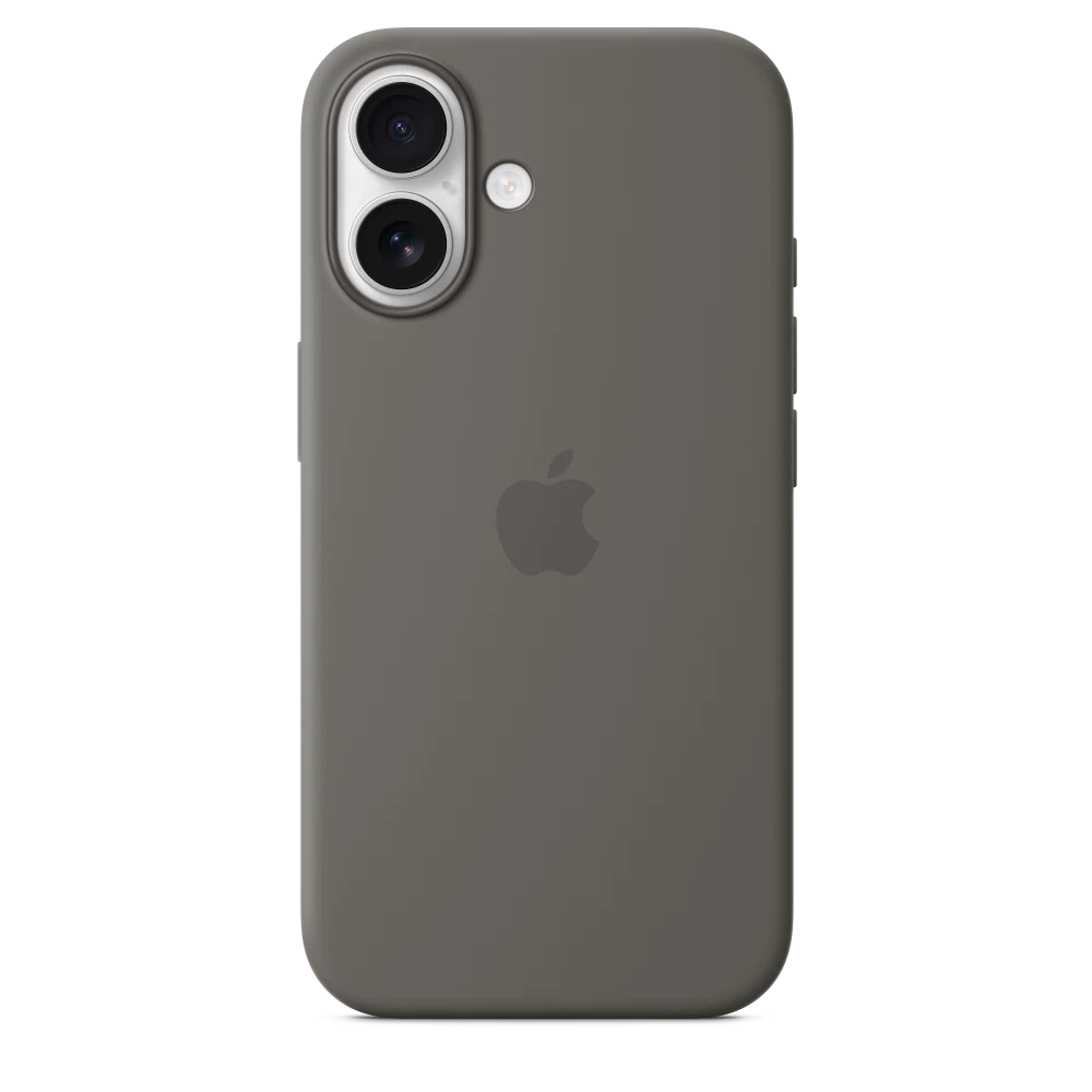 iPhone 16 Silicone Case with MagSafe — Stone Gray