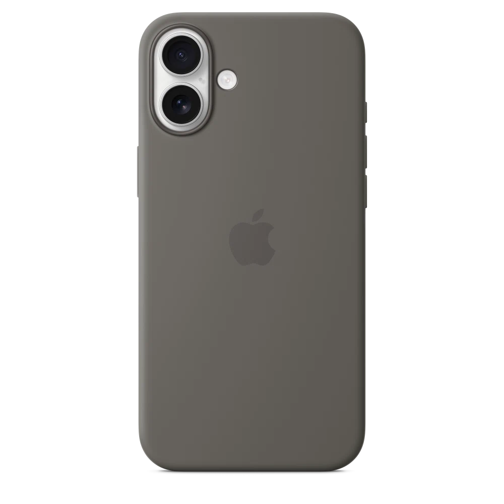 iPhone 16 Plus Silicone Case with MagSafe — Stone Gray