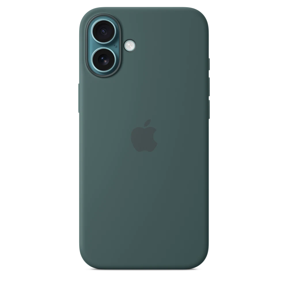 iPhone 16 Plus Silicone Case with MagSafe — Lake Green