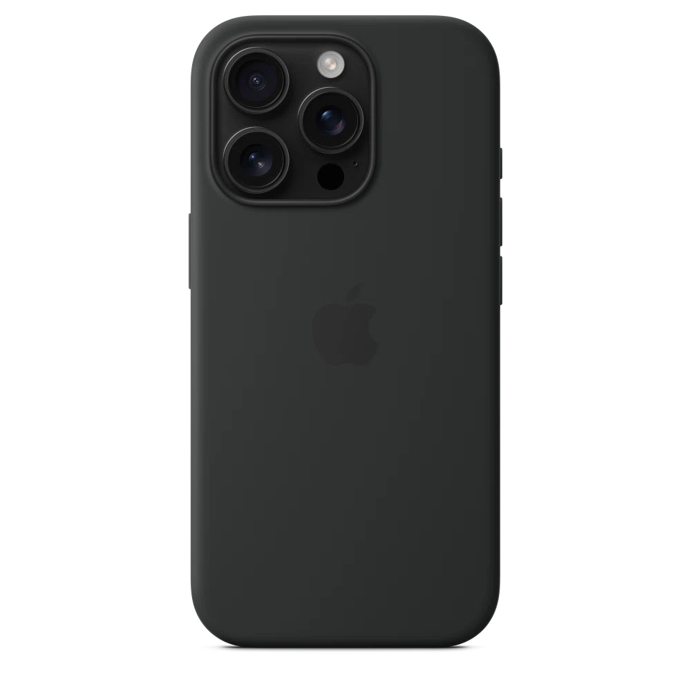 iPhone 16 Pro Silicone Case with MagSafe — Black