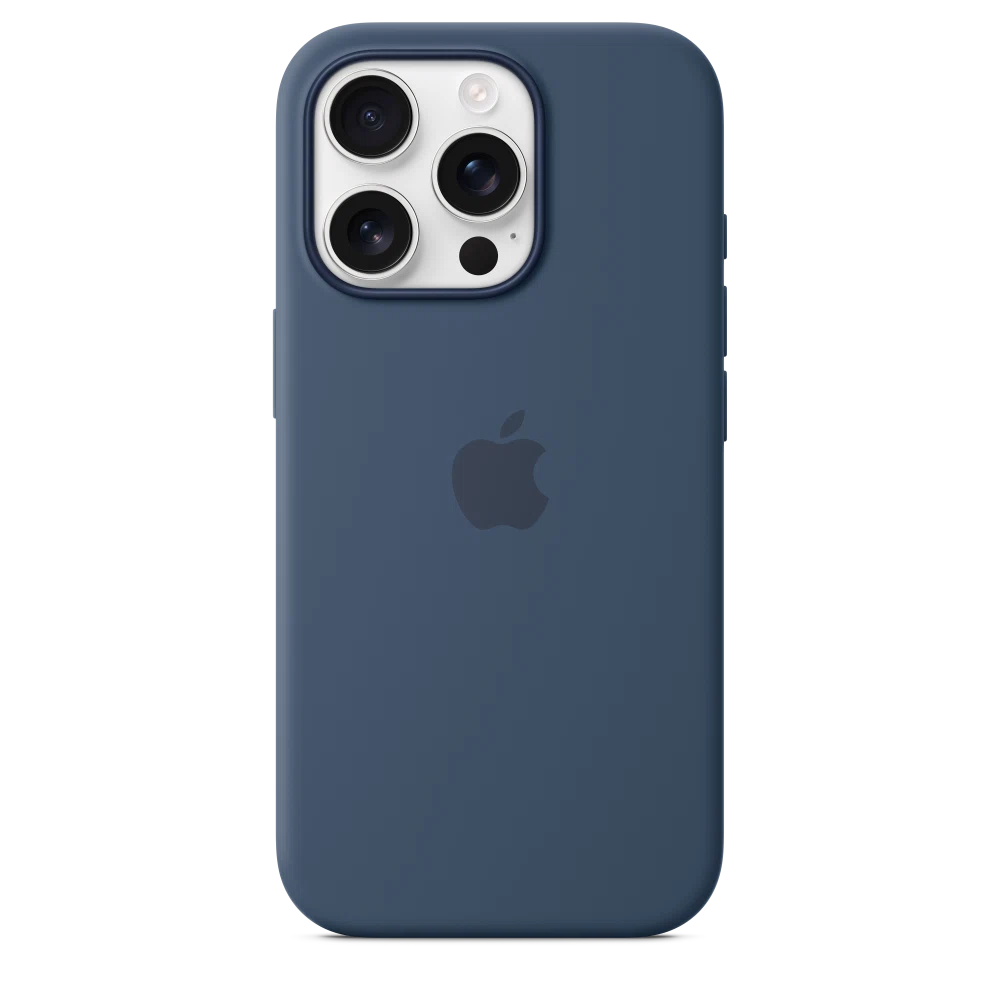 iPhone 16 Pro Silicone Case with MagSafe — Denim